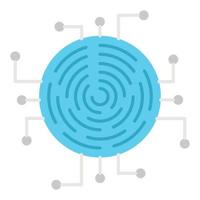 fingerprint crypto icon, suitable for a wide range of digital creative projects. vector