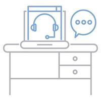 online consulting icon, suitable for a wide range of digital creative projects. vector