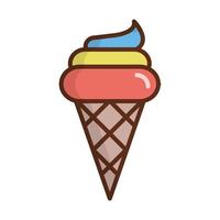 ice cream cone icon, suitable for a wide range of digital creative projects. vector