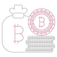 bitcoin icon, suitable for a wide range of digital creative projects. vector
