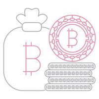 bitcoin icon, suitable for a wide range of digital creative projects. vector