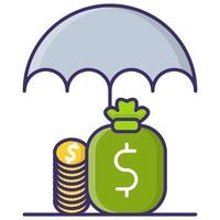 funds protection icon, suitable for a wide range of digital creative projects. vector