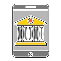 mobile banking icon, suitable for a wide range of digital creative projects. vector