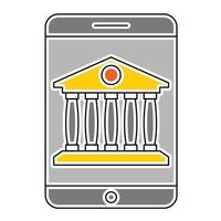 mobile banking icon, suitable for a wide range of digital creative projects. vector