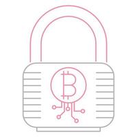 ícono de billetera bitcoin, adecuado para una amplia gama de proyectos creativos digitales. vector