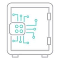 crypto vault icon, suitable for a wide range of digital creative projects. vector