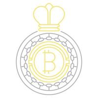 bitcoin power icon, suitable for a wide range of digital creative projects. vector