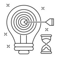 Idea target icon, suitable for a wide range of digital creative projects. vector