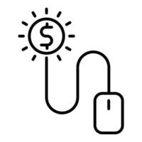 pay per click icon, suitable for a wide range of digital creative projects. vector