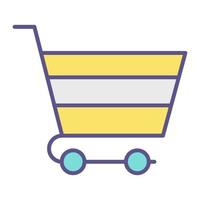 ícono del carrito de compras, adecuado para una amplia gama de proyectos creativos digitales. vector