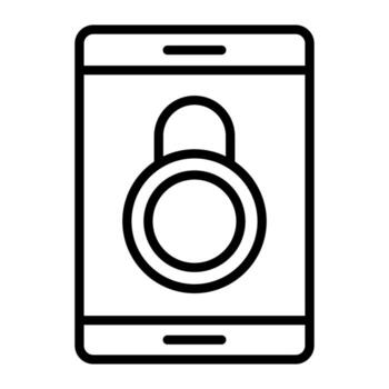 smartphone lock icon, suitable for a wide range of digital creative projects. vector
