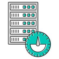 server performance icon, suitable for a wide range of digital creative projects. vector