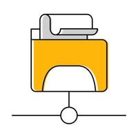 icono de alojamiento de archivos, adecuado para una amplia gama de proyectos creativos digitales. vector