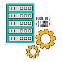 icono de configuración, adecuado para una amplia gama de proyectos creativos digitales. vector