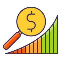 market research icon, suitable for a wide range of digital creative projects. vector