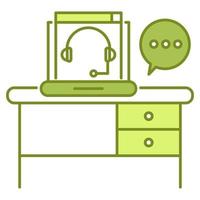 online consulting icon, suitable for a wide range of digital creative projects. vector