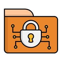 Safe folder icon, suitable for a wide range of digital creative projects. vector