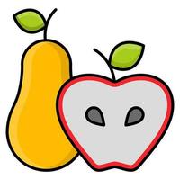 icono de fruta, adecuado para una amplia gama de proyectos creativos digitales. vector