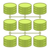 icono de datos estructurados, adecuado para una amplia gama de proyectos creativos digitales. vector