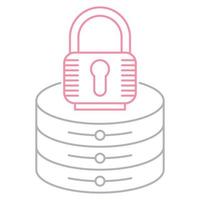 Server protection icon, suitable for a wide range of digital creative projects. vector