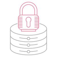 Server protection icon, suitable for a wide range of digital creative projects. vector