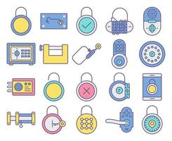 Locks icons, suitable for a wide range of digital creative projects. vector