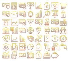 Financial icons, suitable for a wide range of digital creative projects. vector