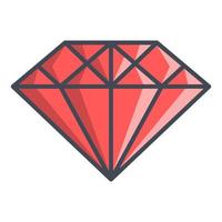 Gemstone icon, suitable for a wide range of digital creative projects. vector