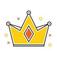 icono de la corona, adecuado para una amplia gama de proyectos creativos digitales. vector