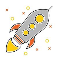 Spaceship icon, suitable for a wide range of digital creative projects. vector