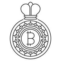 icono de poder de bitcoin, adecuado para una amplia gama de proyectos creativos digitales. vector