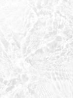 Defocus blurred transparent white colored clear calm water surface texture with splashes and bubbles. Trendy abstract nature background. Water waves in sunlight with copy space. White water shine art. photo
