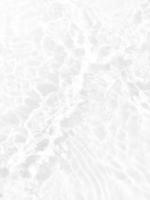 Defocus blurred transparent white colored clear calm water surface texture with splashes and bubbles. Trendy abstract nature background. Water waves in sunlight with copy space. White water shine art. photo