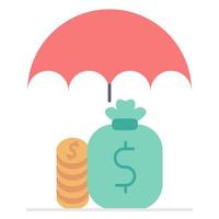 funds protection icon, suitable for a wide range of digital creative projects. vector