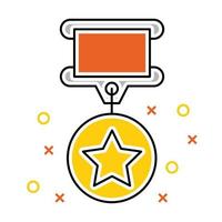 Winner medal icon, suitable for a wide range of digital creative projects. vector