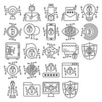 cyber security and network protection icons, suitable for a wide range of digital creative projects. vector