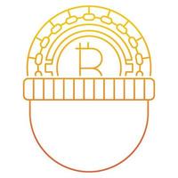 steal bitcoin icon, suitable for a wide range of digital creative projects. vector