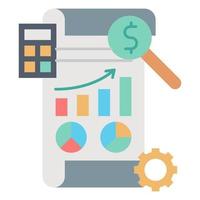 financial report icon, suitable for a wide range of digital creative projects. vector