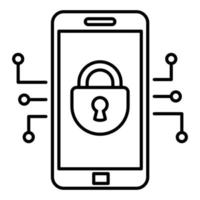 mobile security icon, suitable for a wide range of digital creative projects. vector