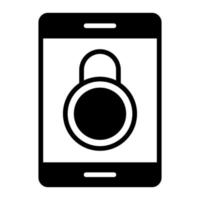smartphone lock icon, suitable for a wide range of digital creative projects. vector