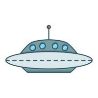 Vector icon concept of space ship. Modern illustration for web.