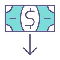 expense icon, suitable for a wide range of digital creative projects. vector