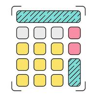 calculator icon, suitable for a wide range of digital creative projects. vector