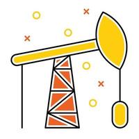 icono de plataforma petrolera, adecuado para una amplia gama de proyectos creativos digitales. vector