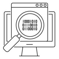 data searching techniques icon, suitable for a wide range of digital creative projects. vector
