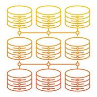 icono de datos estructurados, adecuado para una amplia gama de proyectos creativos digitales. vector