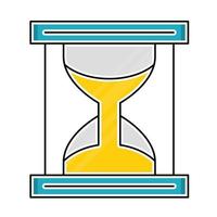 icono de reloj de arena, adecuado para una amplia gama de proyectos creativos digitales. vector