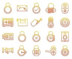 iconos de candados, adecuados para una amplia gama de proyectos creativos digitales. vector