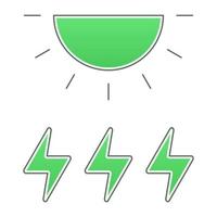 solar power icon, suitable for a wide range of digital creative projects. vector