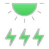 solar power icon, suitable for a wide range of digital creative projects. vector